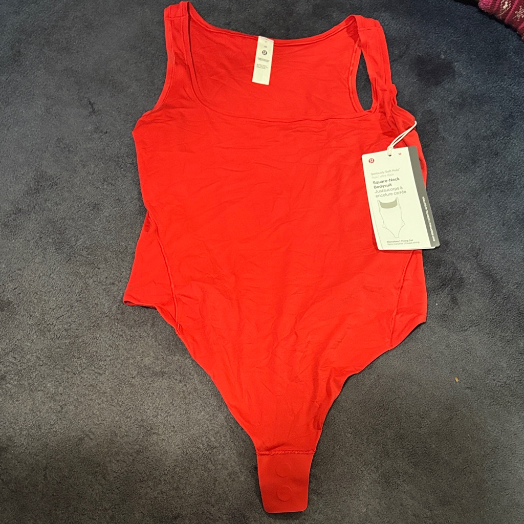 Woman’s Red One-Piece Bodysuit